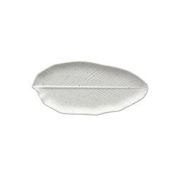 Piatto foglia allungato grande 36,5 cm x 17 cm x H 2,5 cm Zelda