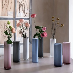 Vaso cilindrico grigio cm 26 h Wetube