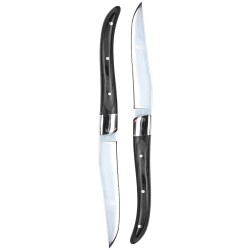 Set 2 coltelli forgiati bistecca Wood