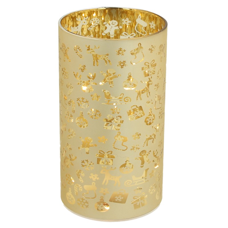 Lanterna cilindrica natale piccola h 16 cm