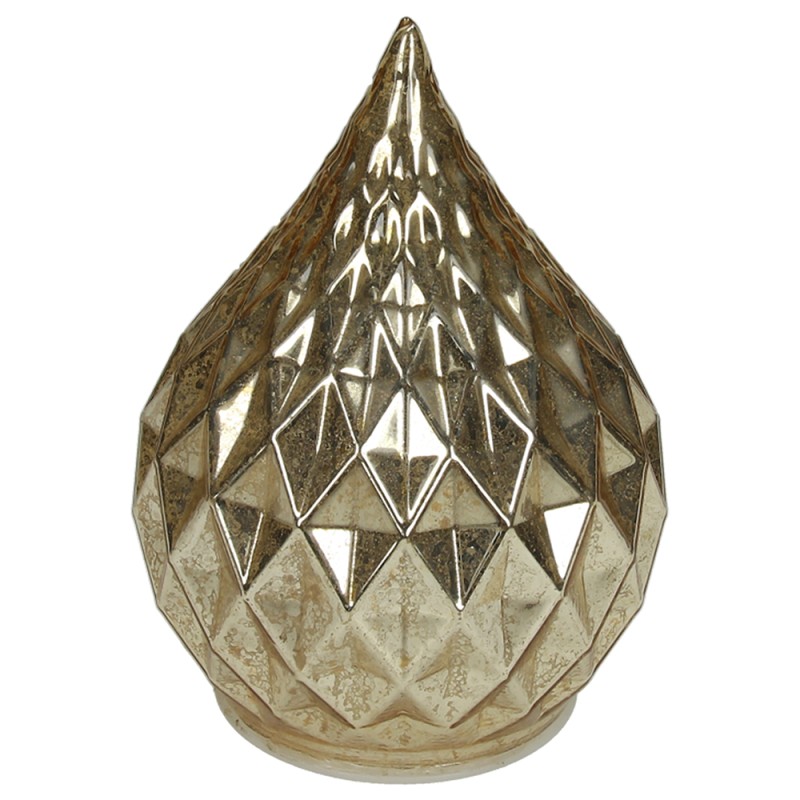 Goccia Oro rombi con led h 16 cm