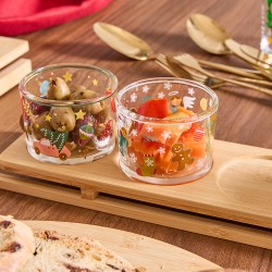 Set aperitivo con 4 bicchieri + vassoio a slitta