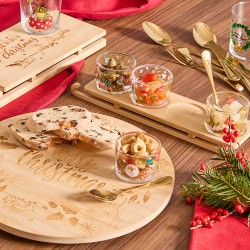 Set aperitivo con 4 bicchieri + vassoio a slitta