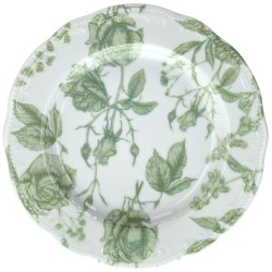 Piatto Dessert Cm 22 Green Roses