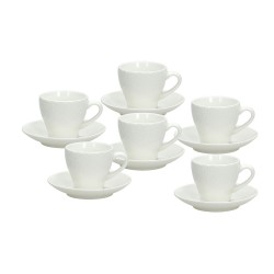 Confezione 6 tazze caffè con piatto Margaret