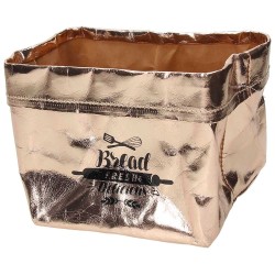 Cestino 15 cm x 15 cm x H 13 cm Papier Rose Gold