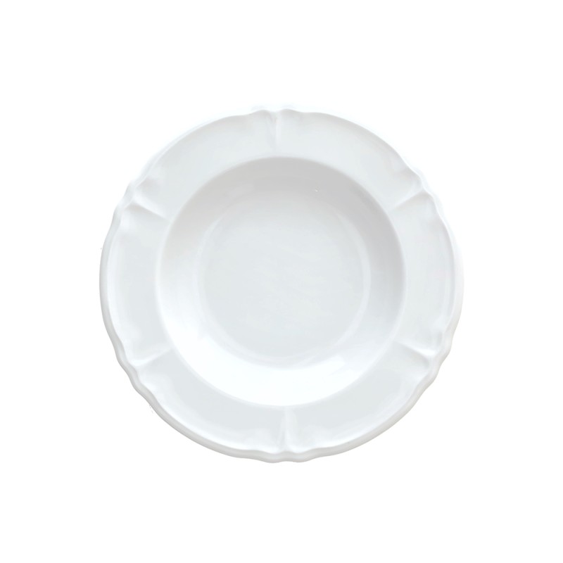 Piatto Fondo Cm 23            Rilievo Bianco