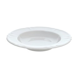 Piatto Fondo Cm 23            Rilievo Bianco