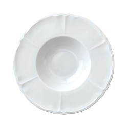 Piatto Fondo Gourmet Cm 28    Rilievo Bianco