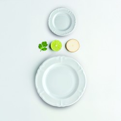 Piatto Fondo Gourmet Cm 28    Rilievo Bianco