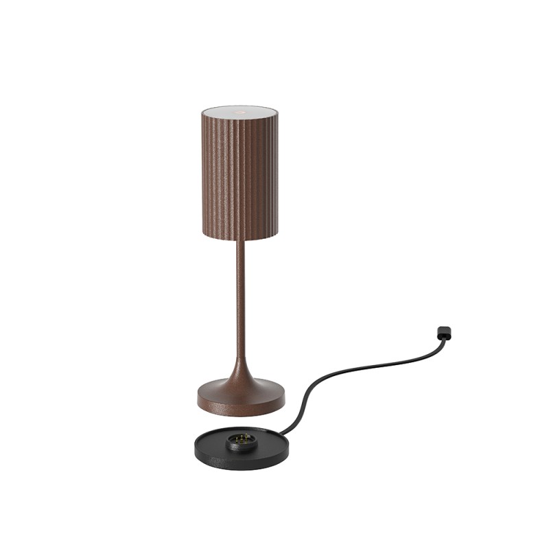 Lampada da tavolo h 20 cm Corten