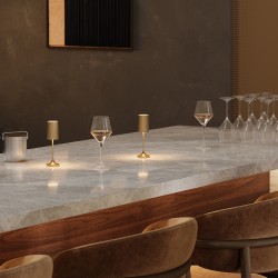 Lampada da tavolo h 20 cm Brushed Gold