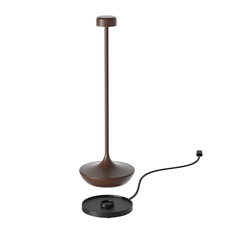 Lampada da tavolo h 25 cm Corten