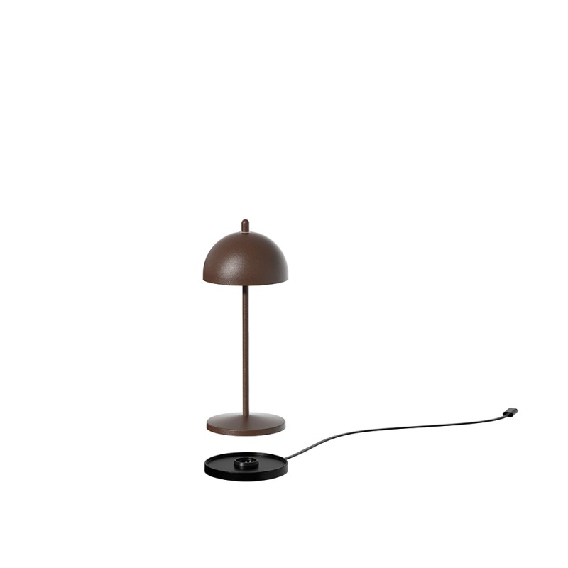 Lampada da tavolo h 20 cm Corten