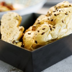 Square Bowl 13 Cm Black & Gold