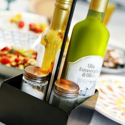 Dressing Holder 13x13 Black & Gold