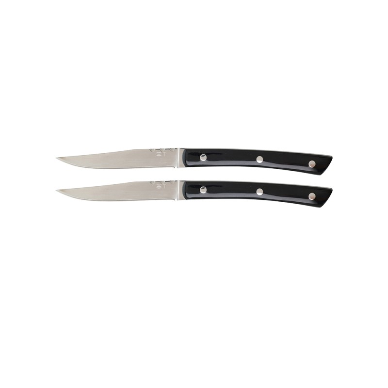 Set 2 Coltello Bistecca Black