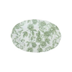 Ovale Piano Cm 31 x 21 Green Roses