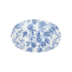 Ovale Piano Cm 31 x 21 Blu Roses