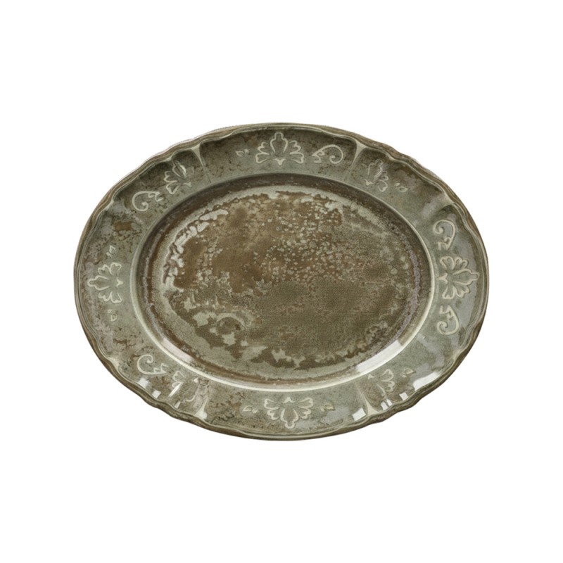 Ovale Piano Cm 31x24 Rilievo Rustico