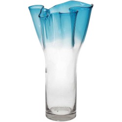 Vaso sfumato azzurro h.32 Bizarre