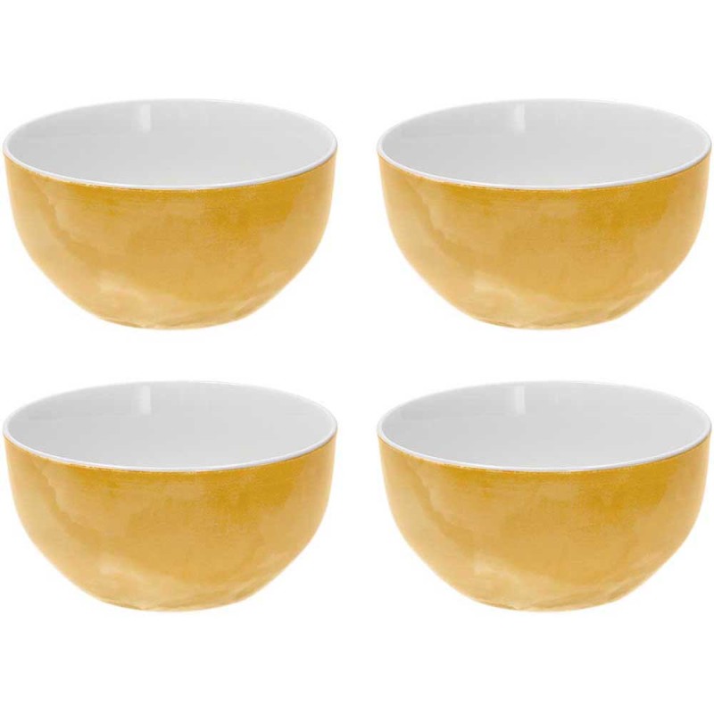 Set 4 coppette cm 14 Sfera Colorplay giallo