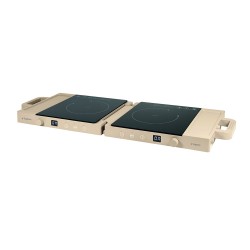 Doppia piastra a induzione portatile Champagne