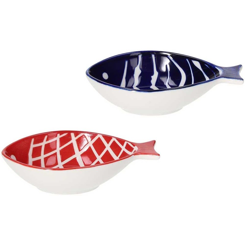 Piattino pesce cm 13x8x3 Fish 2 colori